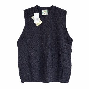 Connemara Knitwear Irish Wool Cable Knit Vest‎ Men’s XL Made in Ireland
